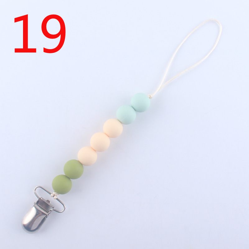 Silicona calmante chupete cadena bebé mordedor chupete clip cadena mordedor amoladora cadena anti-caída cadena anti-perdida Nuevo