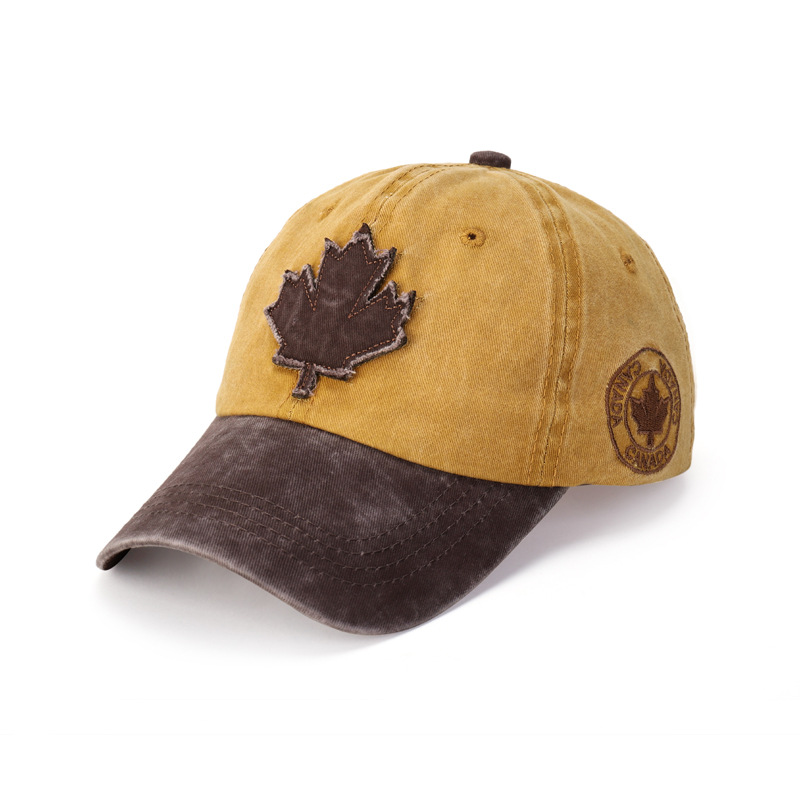 Unisex Fashion Maple Leaf Patch Curved Eaves Baseball Cap display picture 4