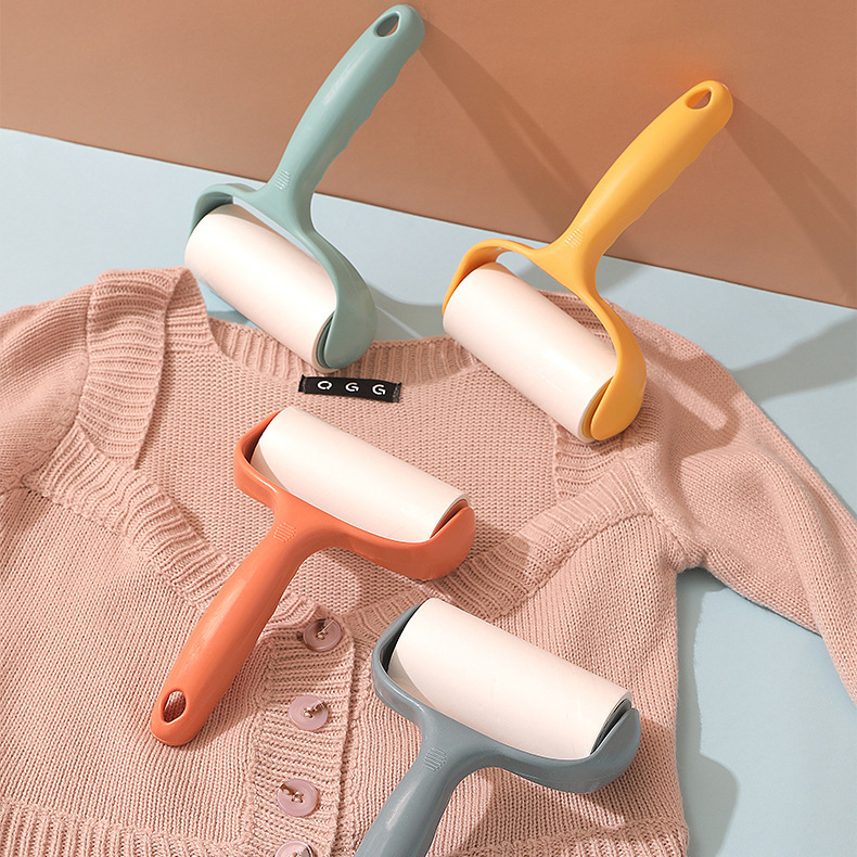 H202可撕式粘尘纸滚筒衣服粘毛除尘纸沾衣物除毛刷除毛球器去毛球