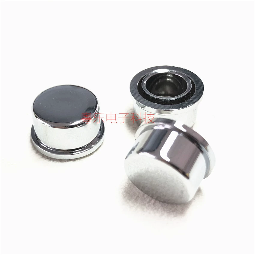 Гальваническая крышка пуговицы с круглым отверстием Крышка пуговицы серии 12X12 Сенсорный переключатель пластиковая Гальваническая крышка серебряная крышка пуговицы