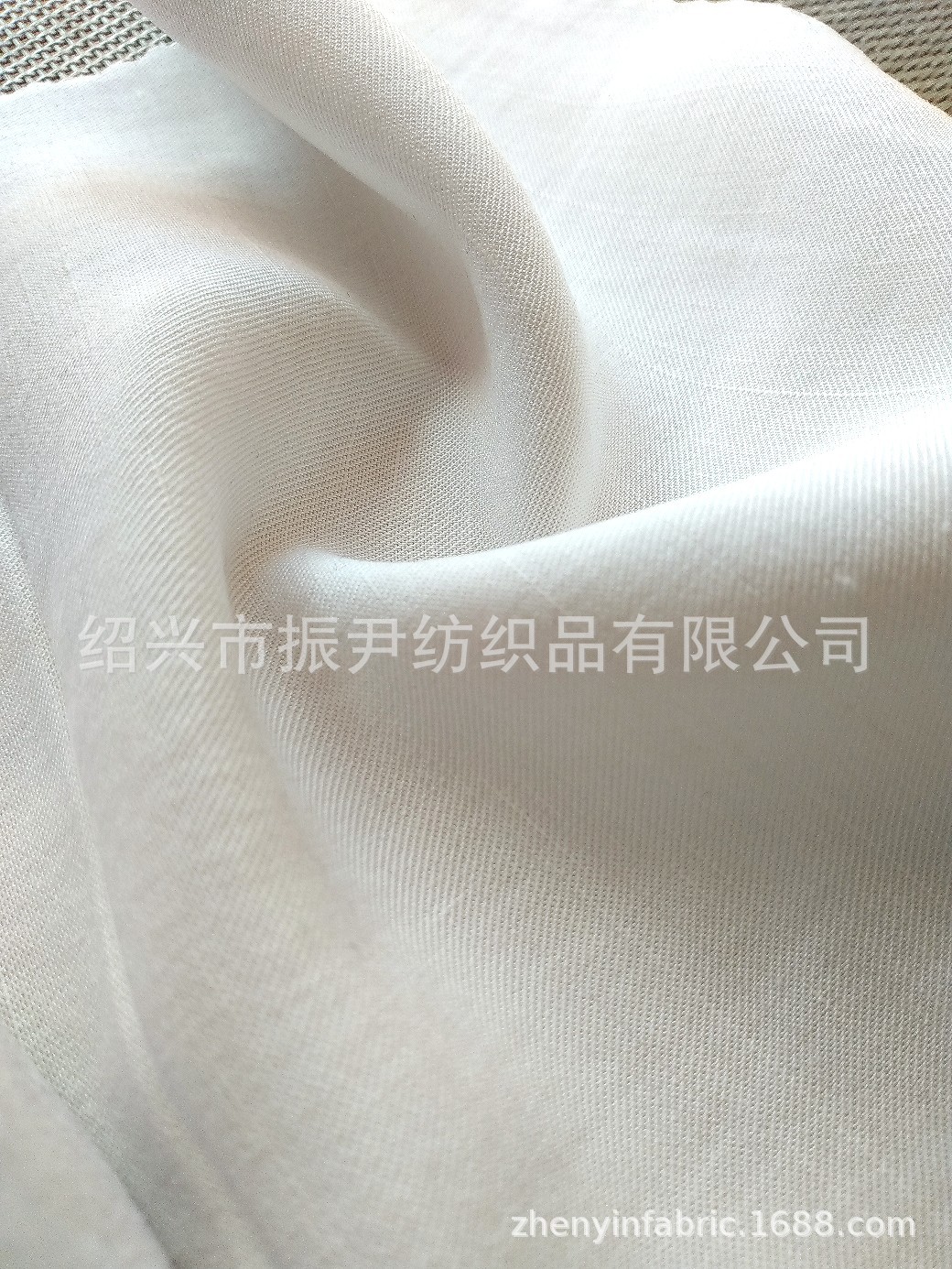 Tencel兰精认证30S天丝人棉麻竹节交织 左斜交织面料衬衫西装面料