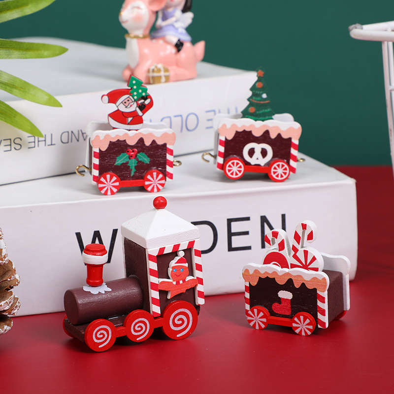 Christmas Cute Modern Style Christmas Tree Santa Claus Wood Daily Party Decorative Props display picture 2