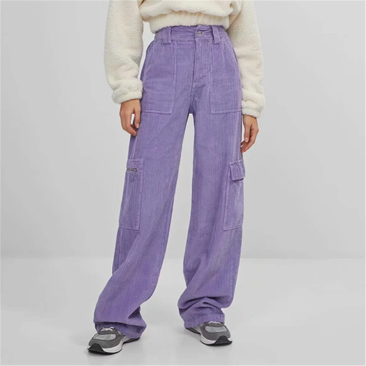 autumn and winter loose high waist corduroy pants  NSAC14118