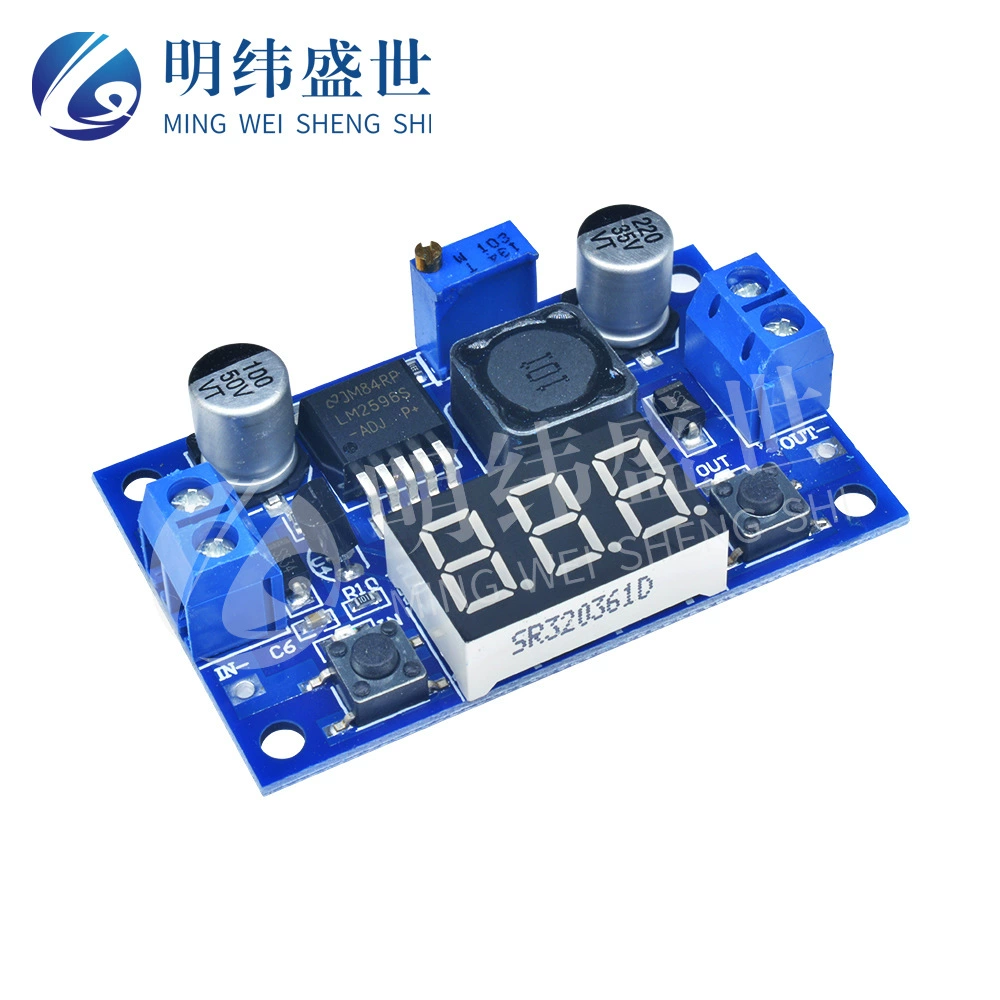Регулируемый понижающий модуль LM2596 с дисплеем вольтметра с цифровым дисплеем DC-DC Модуль питания стабилизированного напряжения LM2596S