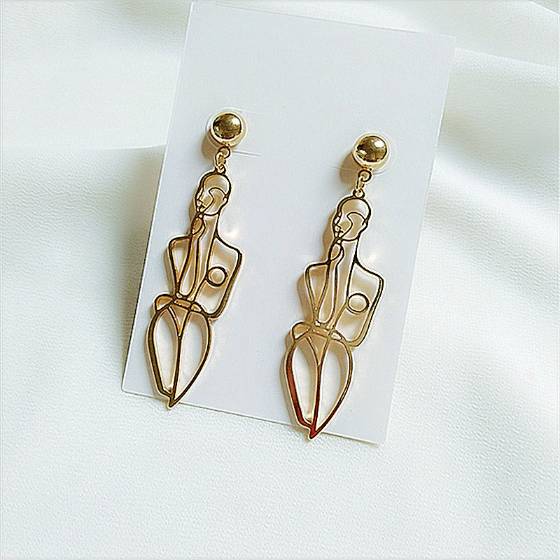 Fashion Solid Color Alloy Plating Women's Drop Earrings 1 Pair display picture 2