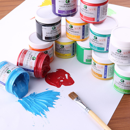 Marley acrylic paint 100ml canned acrylic 32 colors student wear children's hand-painted paint fluid bear painting A1100