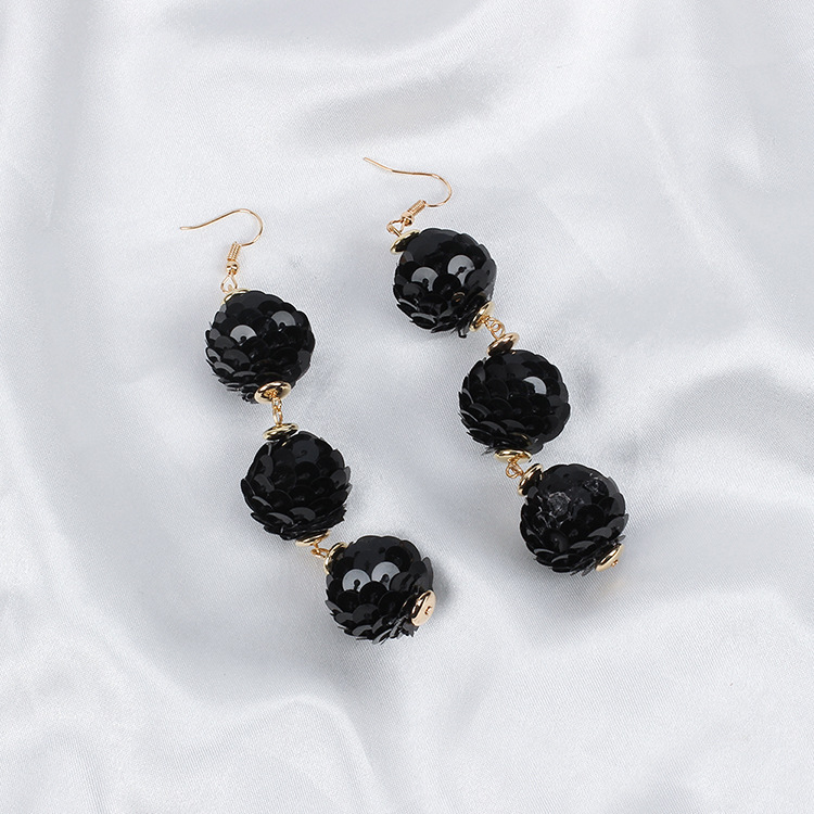 8g Weight Earrings Classification Wedding, Travel, Birthday, Festival Occasion Women'S Gender Vintage Style Style Red, Gold, Black Color Punk Super Glitter Ball Tassel Earrings Disco Dancing Style Retro Hong Kong Style 4