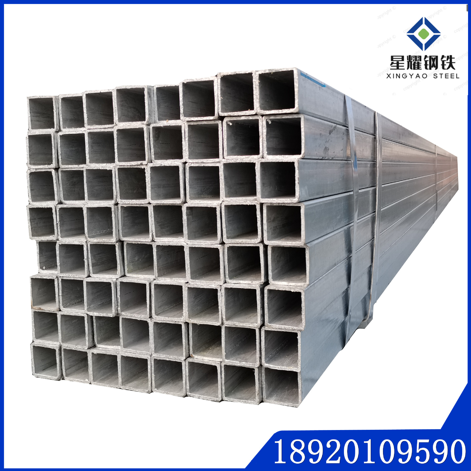天津热镀锌方管方矩管带管幕墙材质等制做高锌层微米热浸锌材质