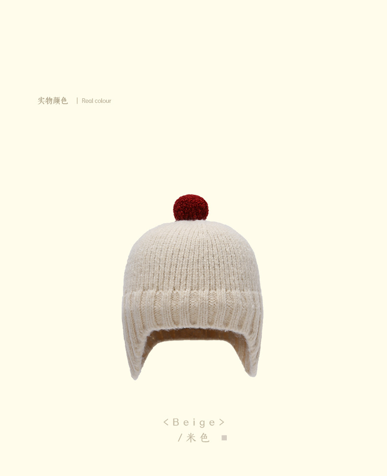 Children's Warm Ear Protection Woolen Cap display picture 9