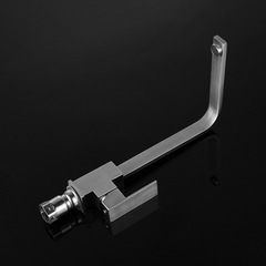 SUS304 stainless steel kitchen sink faucet with four-sided seven-word curved design, rotatable cold and hot water basin household faucet