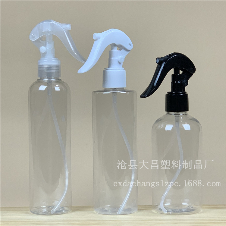 现货 250ml小老鼠喷雾瓶 pet透明塑料瓶 喷瓶 酒精消毒液喷水瓶