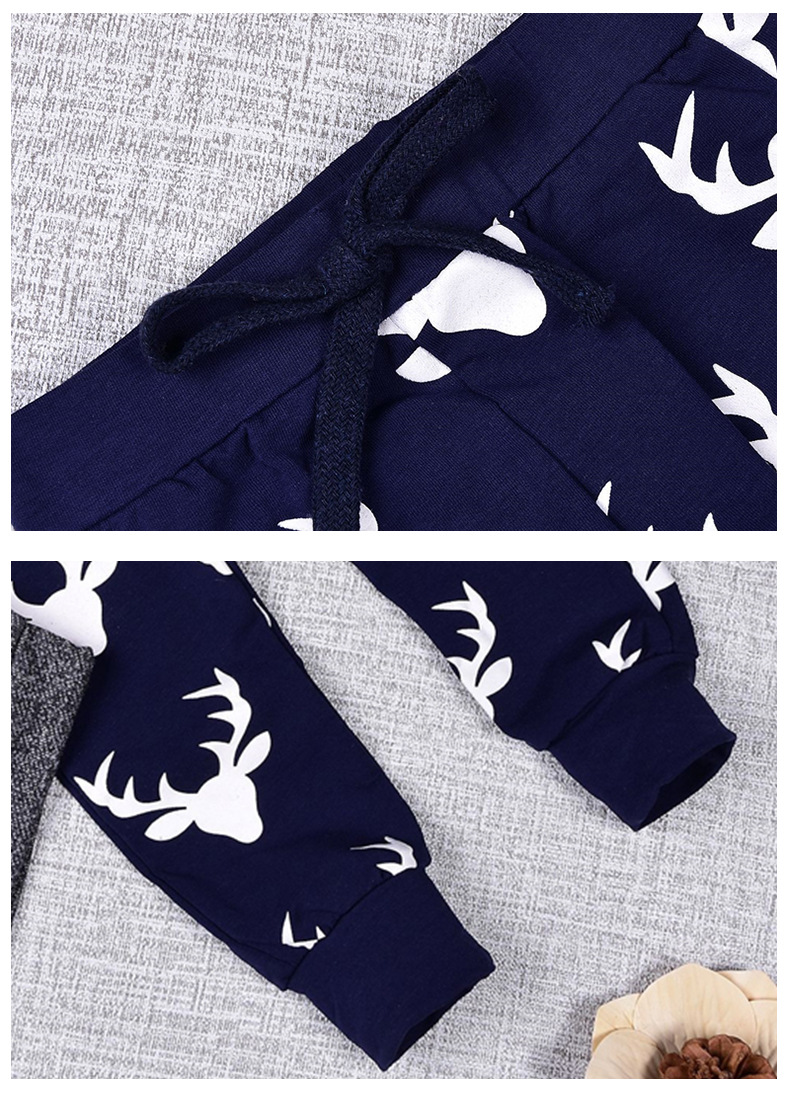 Children's Sweater And Trousers Boys' Long-sleeved Autumn And Winter New Elk Print display picture 6