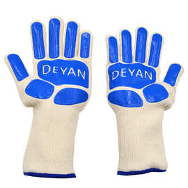 500°耐高温手套 多功能微波炉烧烤隔热手套 BBQ阻燃防滑手套批发