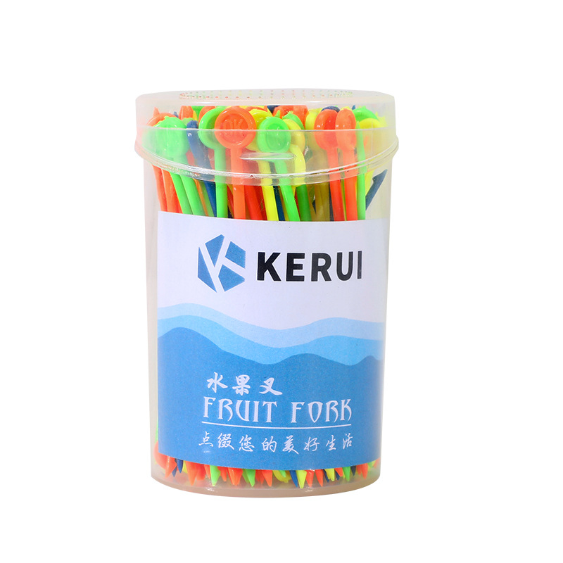 Desechable OK tenedor plástico OK fruta Tenedor de postre transparente tenedor pastel de Luna tenedor palo de fruta Tenedor de pastel de Luna