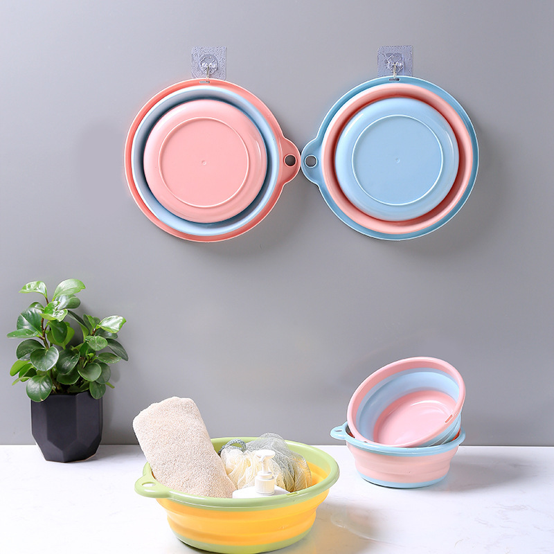 可折叠脸盆宿舍用学生洗脸盆便携式旅行塑料压缩盆折叠水盆子家用