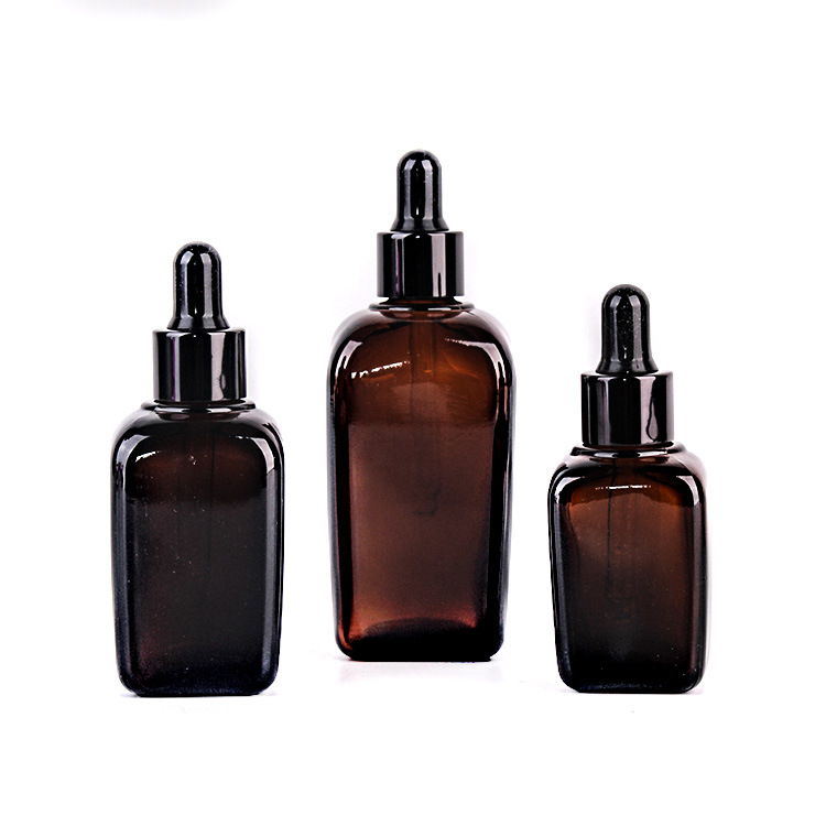 四方茶色精油瓶