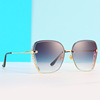 Fashionable trend metal sunglasses, marine glasses solar-powered, 2020, city style, internet celebrity