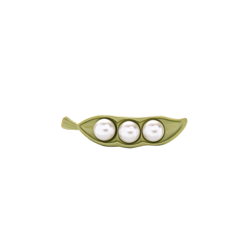 Creative Accessories Temperament Wild Pearl Brooch Forest Pea Pod Imitation Plant Brooch Wholesale display picture 8