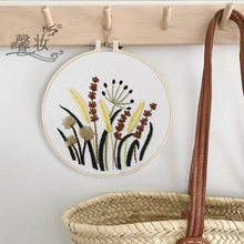 跨境新款刺绣diy简单初学手工材料包苏绣湘绣十字绣套件供亚马逊