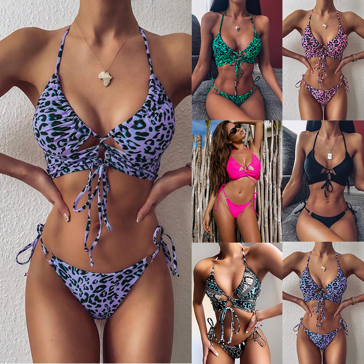 2020 New Swimwear AliExpress Bikini Women Split Swimsuit Printed Bikini Swimsuit Women