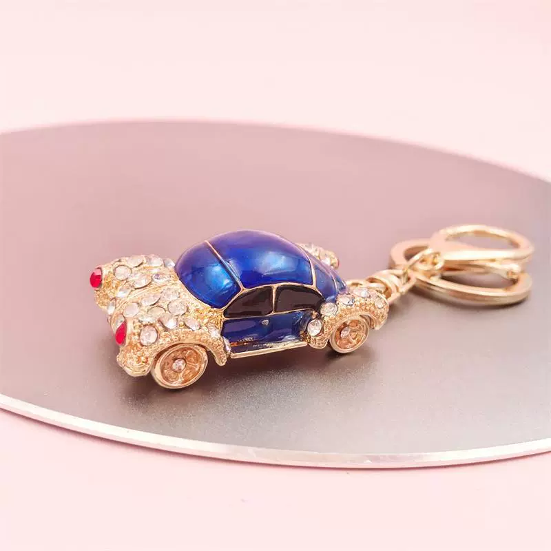 Creative metal golden water, keychain, car keys, key bag, pendant, chain, creative gift, Birthday gift