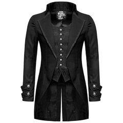 Men's retro steampunk jacket gothic victorian morning dress cosplay anime costume