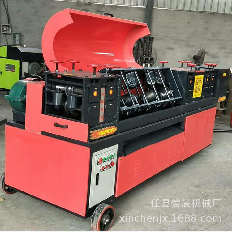 废旧钢管调直机 旧钢管翻新机拉直机 直销钢管调直除锈刷漆一体机|ru