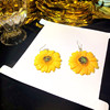 South Korean goods, long accessory, summer earrings, flowered