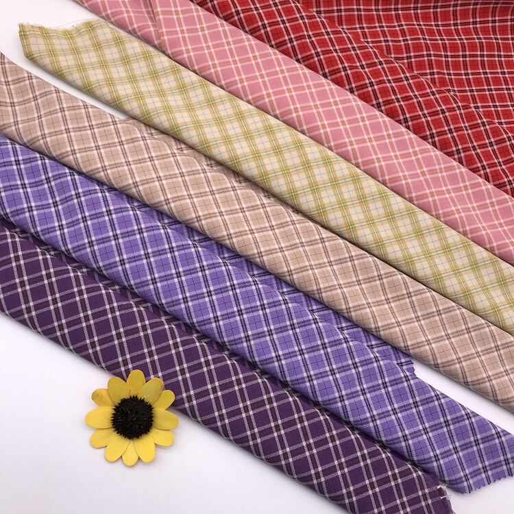 New wholesale TR stretch Plaid spring and summer fashion men's and women's suit coat children's dress cheongsam skirt fabric