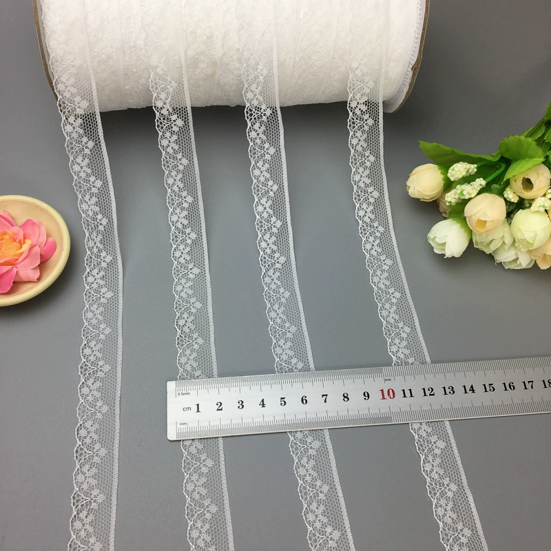 Ready stock 2CM non-elastic lace, dotted mesh lace, skin-friendly, thin, soft and dyeable