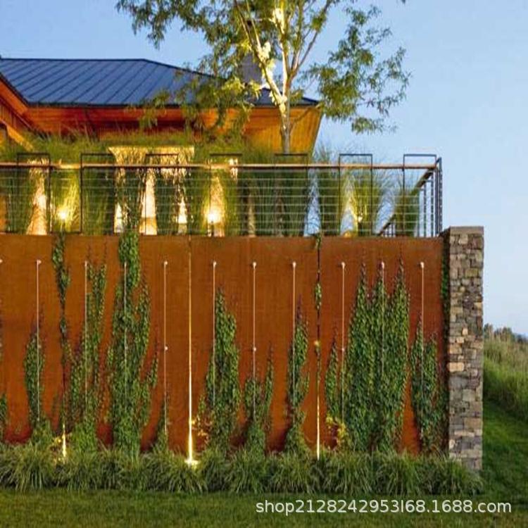 直销A588Gr-A耐候板屏风加工景观设计激光切割雕刻可来图纸