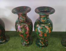 台湾　七彩玉花瓶　【新品】 台湾七彩玉 花瓶