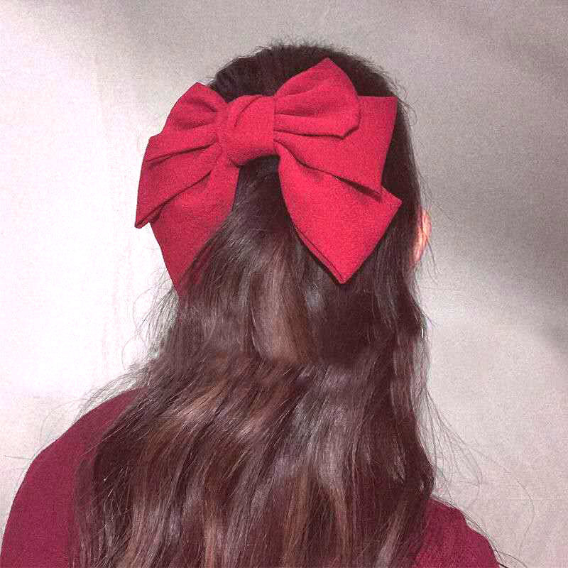 Korean Fashion Three-layer Big Bow Hairpin High-end Fabric Spring Clip Edge Clip High-end Super Fairy Top Clip Girl  Wholesale Nihaojewelry display picture 2