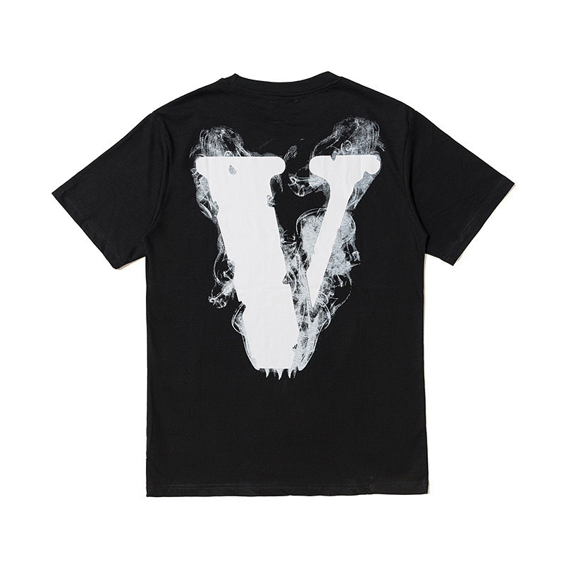 Angel Splash Ink Smoke Big V Short-sleeved T-shirt European Version Loose plus size Couple Clothing Casual Base Shirt for Teenagers and Men Angel Splash Ink Smoke Big V Short-sleeved T-shirt European Version Loose plus size Couple Clothing Casual Base Shirt for Teenagers and Men