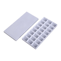 固體水彩顏料盒水粉調色盤24格防漏顏料盒調色格分裝盒美術用品