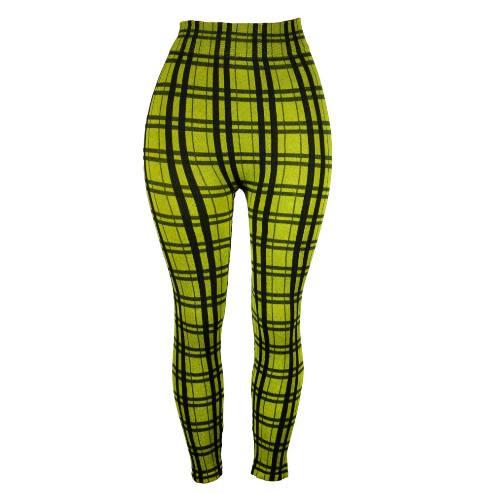 Plaid High Waist Ankle Pants NSQY63668