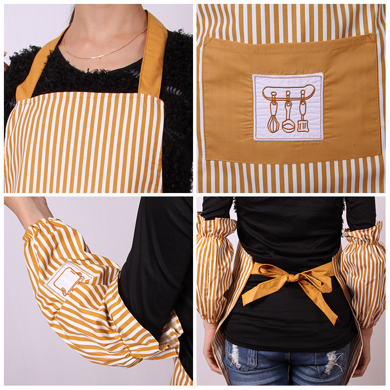 Estilo coreano de moda cocina tela delantal a prueba de aceite abrigo pareja hogar creativo cocina delantal cintura impresión personalizada