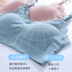 New seamless lace V-neck suspender beautiful back bra base wrap breast tube top girl sports bra without steel ring for women