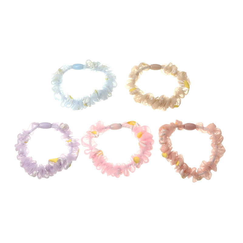 Fashion Printing Fruit Candy Color Strawberry Girls Hair Rope Rubber Band Set  Wholesale display picture 7