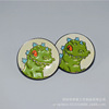 Enamel, metal badge handmade, fluorescence brooch with butterfly