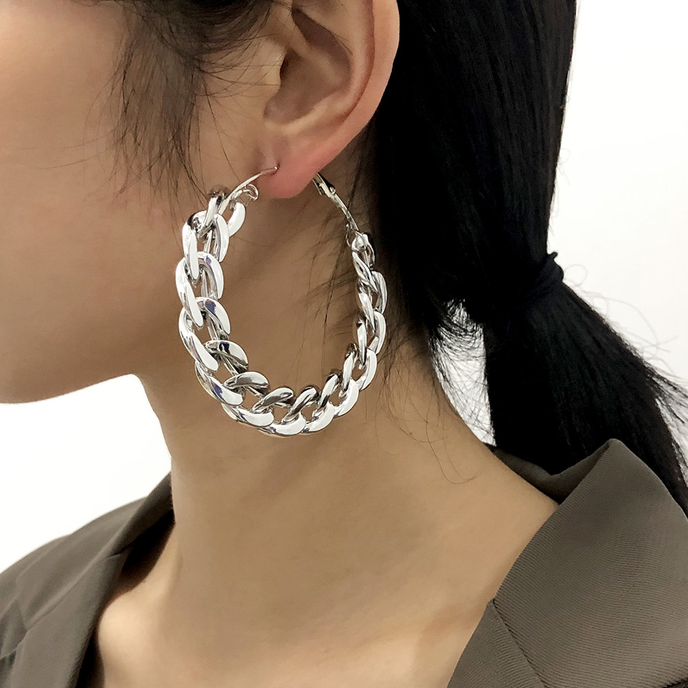 Exaggerated Punk Big Circle Earrings display picture 15