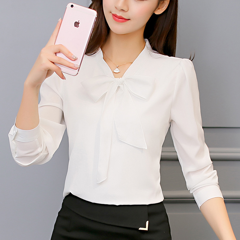 Camisa Blanca de Manga Larga Versátil para Mujer, Estilo Coreano, Nueva Colección Primavera/Verano 2025, Top de Gasa image 8