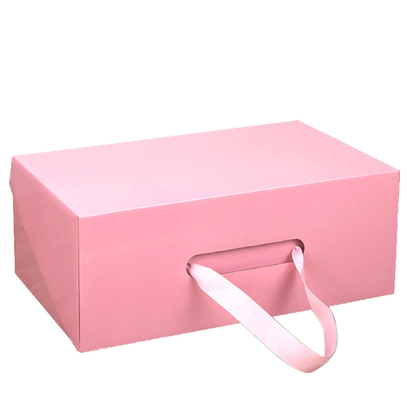 En stock bebé niños caja de zapatos portátil caja de almacenamiento de cartón plegable de papel Kraft caja dura al por mayor caja de color caja de embalaje
