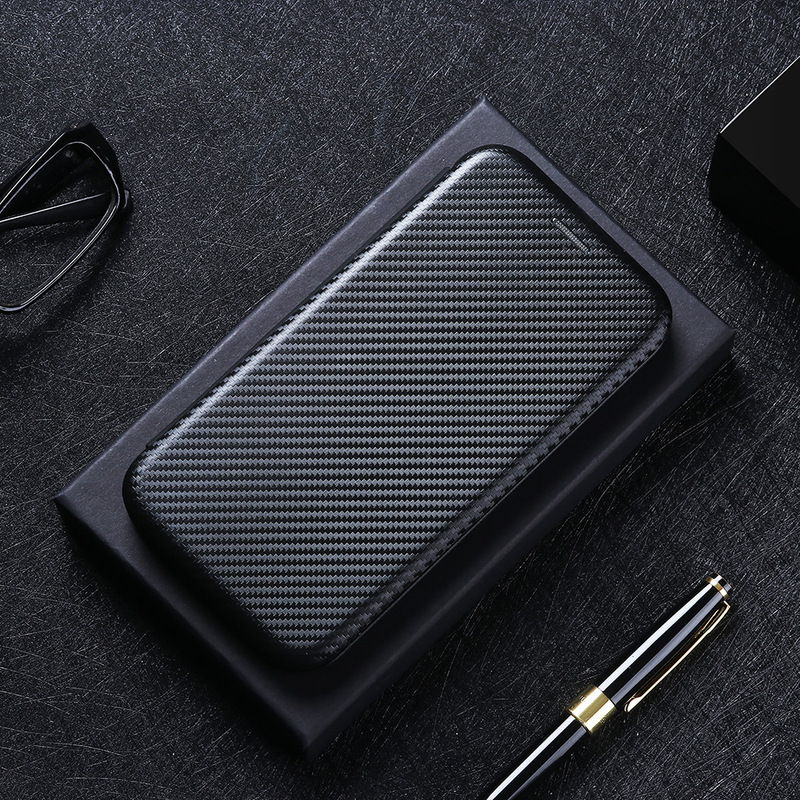 For TCL10 5G UW US Mobile Phone Case 20Pro Carbon Fiber Pattern Flip Cover Leather Case 10Lite Card 20SE