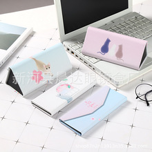 批发定制男女学生韩国小清新可爱创意个性便携折叠三角眼镜盒厂家