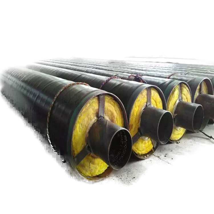 地埋式蒸汽钢套钢保温管硅酸钙瓦块外滑动钢耐高温