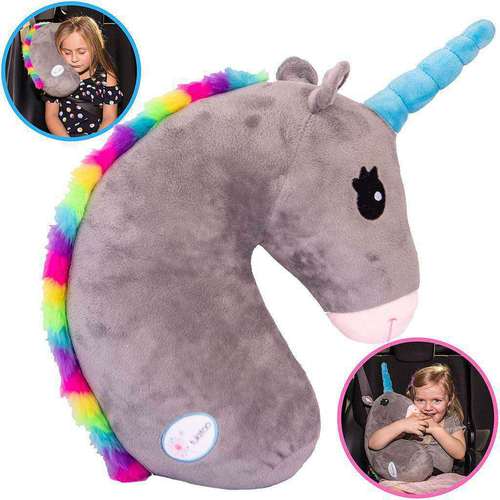 Amazon Unicorn Car Child Safety Belt Pillow Cover Cushion Baby Sleeping Support Pillow Cartoon