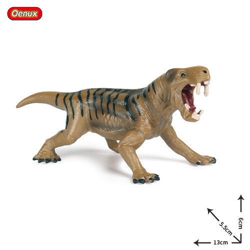 Simulated wild animal model children's toys plastic ornaments Ice Age dire tooth beast wolf lizard beast saber tooth tiger