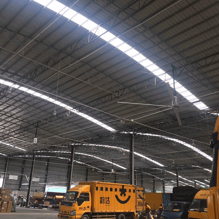 工業風吊扇 6.4米直徑省電通風降溫工業大吊扇 上門安裝 廠家批發