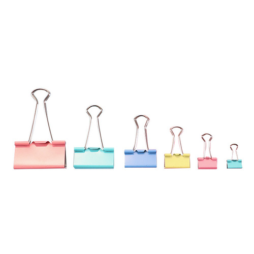 Office stationery barrel color swallowtail clip small clip metal long tail clip student test paper clip information clip bill clip